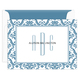 Damask Border Monogram Folded Note Cards Image 4 of 10